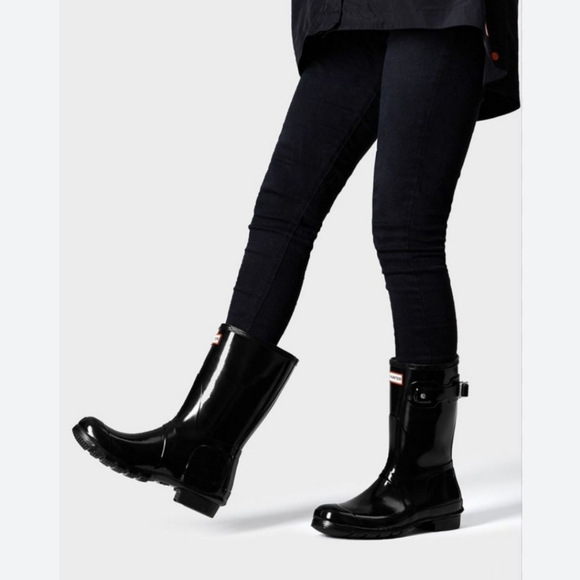 🆕️ Hunter Chelsea Women's Black Rain Boots. Size: 7. - Picture 6 of 12